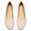 CLARKS WOMENS SHOE - CREAM LEATHER